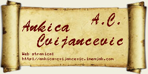 Ankica Cvijančević vizit kartica
